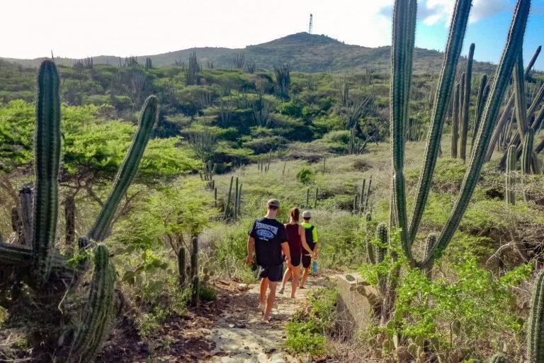 Hiking with a private guide to Aruba's highest point