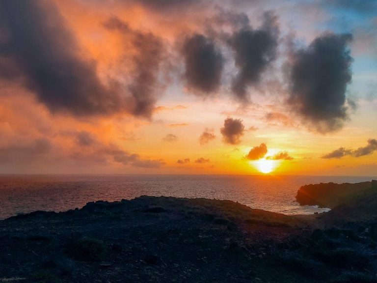 Sunrise over Aruba's north coast